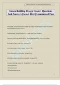 Green Building Design Exam 1 Questions And Answers &vert;Latest 2025 &vert; Guaranteed Pass