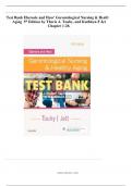 TEST BANK FOR Ebersole and Hess' Gerontological Nursing & Healthy Aging&comma; 5e 5th Edition by Theris A&period; Touhy &comma; ISBN&colon; 9780323401678 All Chapters Verified &vert;&vert; Complete Guide A&plus;