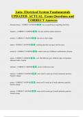 Auto- Electrical System Fundamentals  UPDATED  ACTUAL  Exam Questions and  CORRECT Answers 