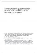 SAUNDERS BOOK QUESTIONS FOR MENTAL HEALTH EXA