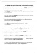 TCST EXAM 1 UPDATED QUESTIONS AND VERIFIED ANSWERS