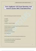 Iowa Applicator 11F Exam Questions And Answers &vert;Latest 2025 &vert; Guaranteed Pass