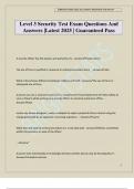 Level 3 Security Test Exam Questions And Answers &vert;Latest 2025 &vert; Guaranteed Pass