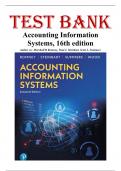 Test Bank for Accounting Information Systems&comma; 16th Edition by Marshall B Romney