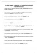 TELECOM TOWER TECHNICIAN 1 UPDATED QUESTIONS AND VERIFIED ANSWER1