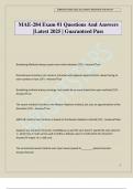 MAE-284 Exam &num;1 Questions And Answers &vert;Latest 2025 &vert; Guaranteed Pass