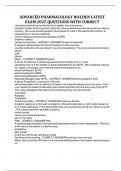 ADVANCED PHARMACOLOGY WALDEN LATEST EXAM 2025 QUESTIONS WITH CORRECT