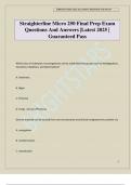 Straighterline Micro 250 Final Prep Exam Questions And Answers &vert;Latest 2025 &vert; Guaranteed Pass