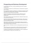 Prospecting and Business Development Questions and answers graded A&plus; 2025&sol;2026