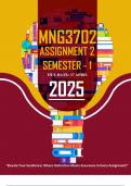MNG3702 ASSIGNMENT 2 SEMESTER 1 OF 2025 (146411)