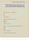 MMSC490 Final Exam Questions And Answers &vert;Latest 2025 &vert; Guaranteed Pass