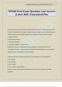 MN568 Final Exam Questions And Answers &vert;Latest 2025 &vert; Guaranteed Pass