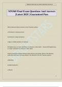 MN568 Final Exam Questions And Answers &vert;Latest 2025 &vert; Guaranteed Pass