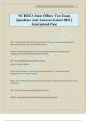 NC DECA State Officer Test Exam Questions And Answers &vert;Latest 2025 &vert; Guaranteed Pass