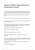 Section B&colon; Ethics&comma; Independence and Professional Conduct NEWEST 2025&sol;2026 ACTUAL EXAM COMPLETE QUESTIONS AND CORRECT DETAILED ANSWERS &lpar;VERIFIED ANSWERS&rpar; &vert;ALREADY GRADED A&plus;&vert;&vert;BRAND NEW&excl;&excl;