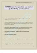 NDAEB Exam Prep Questions And Answers &vert;Latest 2025 &vert; Guaranteed Pass