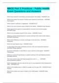 NBCE Part 2 Practices - Public Health Exam Questions and Answers