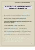 NJ Blue Seal Exam Questions And Answers &vert;Latest 2025 &vert; Guaranteed Pass