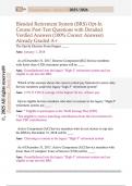 Blended Retirement System &lpar;BRS&rpar; Opt-In  Course Post-Test Questions with Detailed  Verified Answers &lpar;100&percnt; Correct Answers&rpar;  Already Graded A&plus;