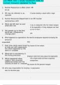LSU MHA Test 1 Study Questions With All Correct Answers Updated To Pass  