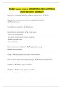 Bio124 exam review QUESTIONS AND ANSWERS VERIFIED 100&percnt; CORRECT