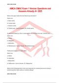 AMCA CMAC Exam 1 Version Questions and Answers Already A&plus; 2025