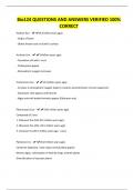 Bio124 QUESTIONS AND ANSWERS VERIFIED 100&percnt; CORRECT