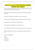 Bio124 Lab practical-QUESTIONS AND ANSWERS VERIFIED 100&percnt; CORRECT