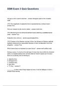 SSM Exam 3 Quiz Questions and answers