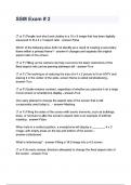SSM Exam - 2 questions and answers