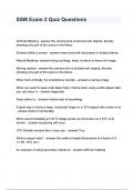SSM Exam 2 Quiz Questions and answers