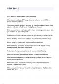 SSM Test quiz and answers