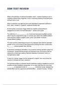 SSM TEST REVIEW questions and answers
