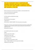 NUR 206 COMMUNITY EXAM 3 QUESTIONS AND ANSWERS UPDATED 2024&sol;2025 A COMPLETE EXAM SOLUTION WITH 100&percnt; CORRECT CONFIRMED ANSWERS BEST GRADED A&plus; FOR PASS