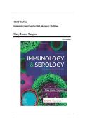 Test Bank - Immunology and Serology in Laboratory Medicine&comma; 7th Edition &lpar;Turgeon&comma; 2022&rpar;&comma; Chapter 1-27&comma; All Chapters Isbn-9780323711937  &vert;&vert;Complete A&plus; Guide