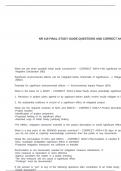 NR 416 FINAL STUDY GUIDE QUESTIONS AND CORRECT ANSWERS