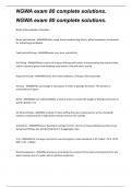 NGWA exam 80 complete solutions&period;