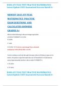NEWEST 2025 ATI TEAS MATHEMATICS  PRACTISE EXAM QUESTIONS  AND CALCULATED ANSWERS GRADED A&plus; 
