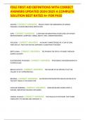 FDLE FIRST AID DEFINITIONS WITH CORRECT ANSWERS UPDATED 2024&sol;2025 A COMPLETE SOLUTION BEST RATED A&plus; FOR PASS