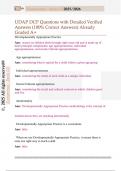 UDAP DCF Questions with Detailed Verified  Answers &lpar;100&percnt; Correct Answers&rpar; Already  Graded A&plus;