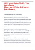 2025 Newest Shadow Health - Tina Jones&comma; Health History with 100&percnt; Verified Answers Latest Updated 