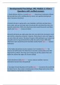 Developmental Psychology 140&colon; Module 3&colon; Infancy Questions with verified answers