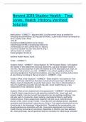 Newest 2025 Shadow Health - Tina Jones&comma; Health  History Verified  Solution 