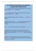 Psy 228 Physical Development Late Adulthood Questions with verified answers