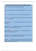 NURS 2510 Final Questions with verified answers&period;
