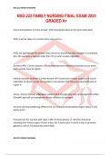 NSG 222 FAMILY NURSING FINAL EXAM 2025 GRADED A&plus;