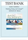 Test bank BASIC NURSING&colon; Thinking&comma; Doing&comma; and Caring 2ND EDITION BY TREAS exam questions and answers