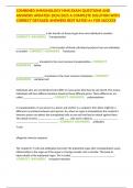 COMBINED IMMUNOLOGY HMX EXAM QUESTIONS AND ANSWERS UPDATED 2024&sol;2025 A COMPLETE SOLUTION WITH CORRECT DETAILED ANSWERS BEST RATED A&plus; FOR SUCCESS