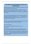 CON 7800 Commercial Acquisition Questions with verified answers