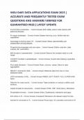 WGU D465 DATA APPLICATIONS EXAM 2025 &vert; ACCURATE AND FREQUENTLY TESTED EXAM QUESTIONS AND ANSWERS VERIFIED FOR GUARANTEED PASS &vert; LATEST UPDATE
